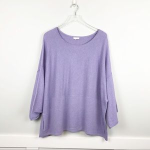 J. Jill Pure Jill Kimono Sweater Purple Cotton